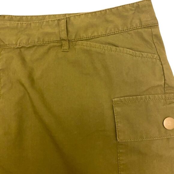 Eddie‎ Bauer Army Green Cargo Trail Flat Front Shorts Size 18 - Picture 2 of 16